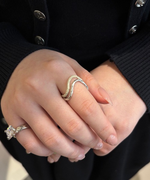 e.m.（イーエム） 指輪 リング スターダストウェーブリング/シルバー