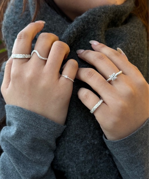 e.m.（イーエム） 指輪 リング スターダストウェーブリング/シルバー