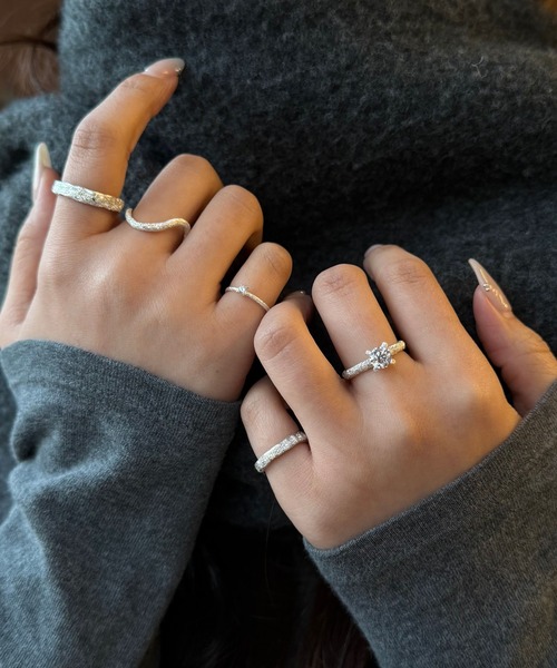 e.m.（イーエム） 指輪 リング スターダストウェーブリング/シルバー