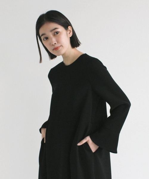 「kaene」 長袖ワンピース 36 ブラック レディース_画像4