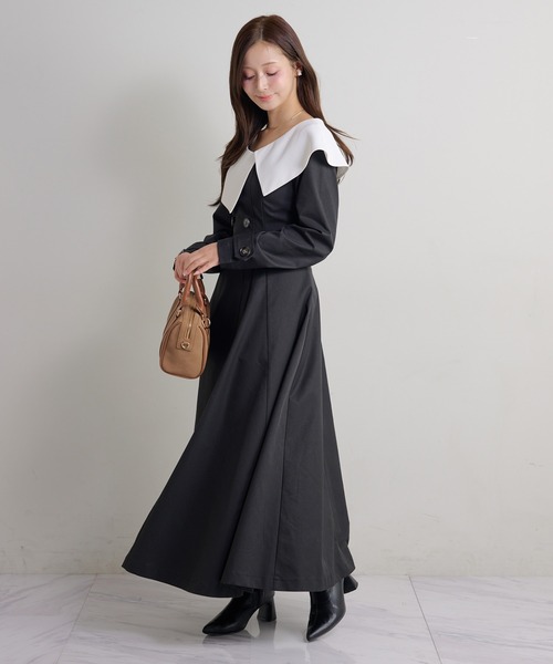 Seemi.by NICE CLAUP ワンピース 「Seemi.」ビックカラーロング