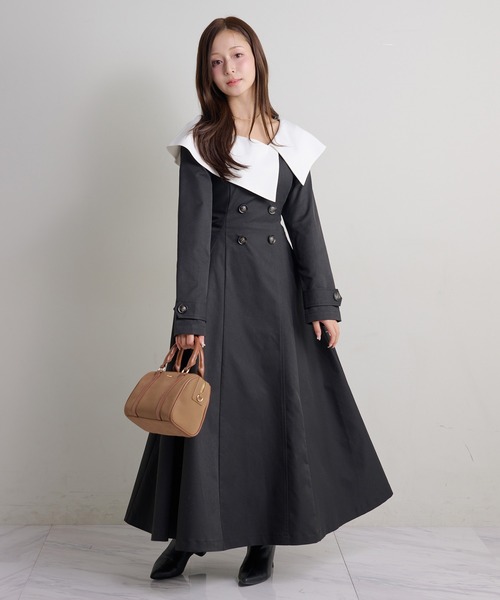 ぴ　ロングワンピース Seemi.by NICE CLAUP ワンピース 「Seemi.」ビックカラーロング