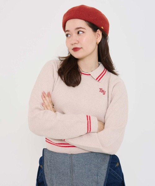 「TINA：JOJUN」 長袖ニット M ベビーピンク レディース_画像5