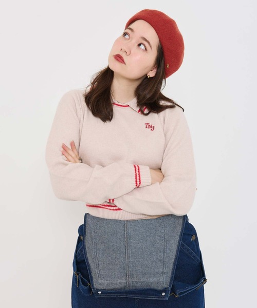「TINA：JOJUN」 長袖ニット M ベビーピンク レディース_画像6