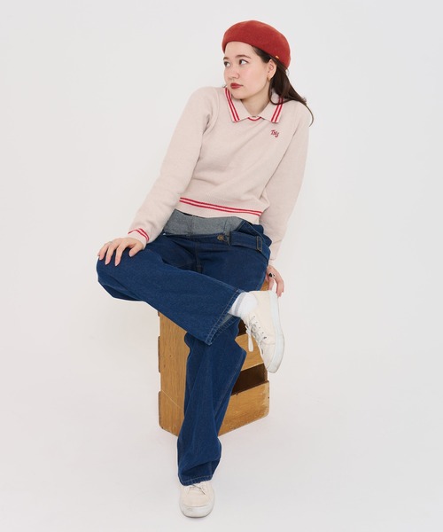 「TINA：JOJUN」 長袖ニット M ベビーピンク レディース_画像7