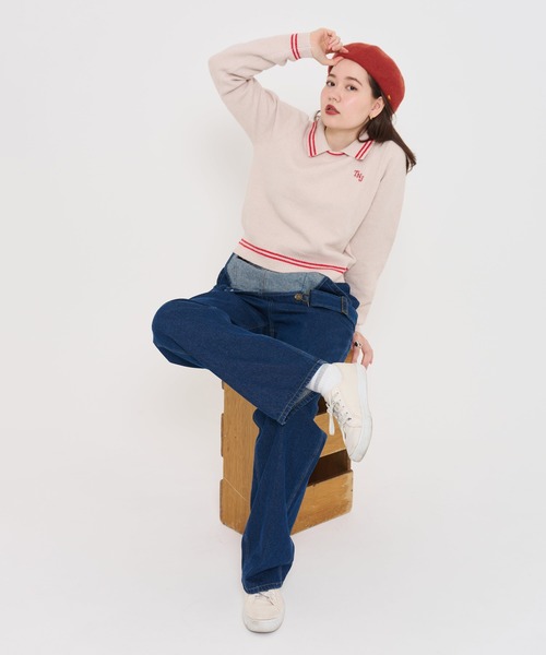 「TINA：JOJUN」 長袖ニット M ベビーピンク レディース_画像8