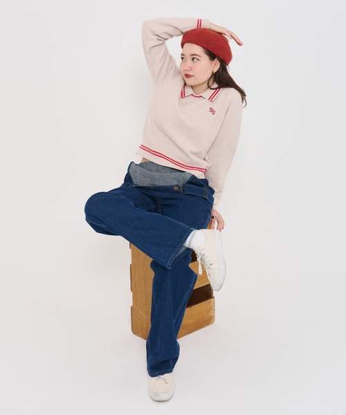 「TINA：JOJUN」 長袖ニット M ベビーピンク レディース_画像9