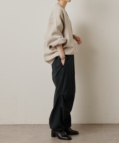 「Omekashi」 ニットカーディガン FREE ネイビー レディース_画像2