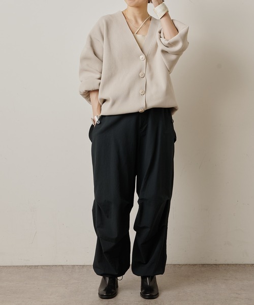 「Omekashi」 ニットカーディガン FREE ネイビー レディース_画像3