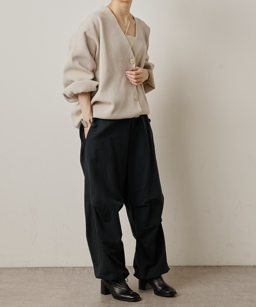 「Omekashi」 ニットカーディガン FREE ネイビー レディース_画像5