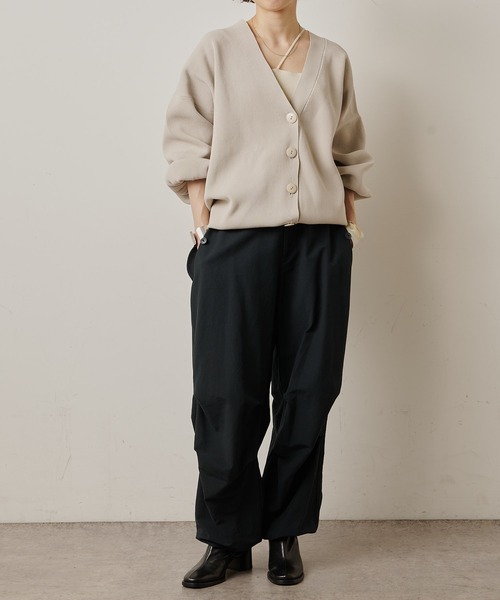 「Omekashi」 ニットカーディガン FREE ネイビー レディース_画像6