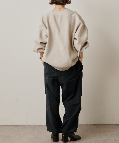 「Omekashi」 ニットカーディガン FREE ネイビー レディース_画像7