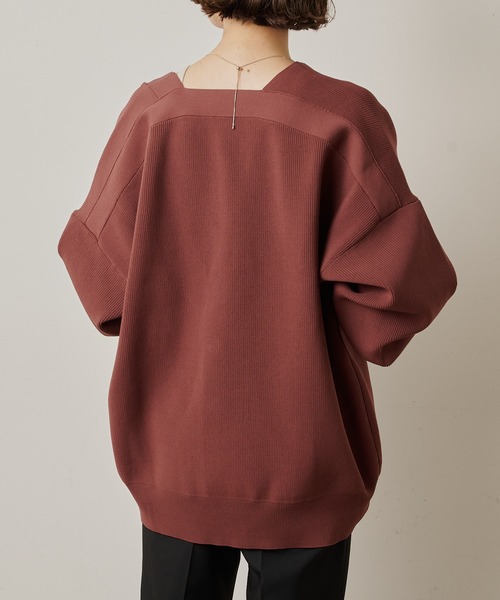 「Omekashi」 ニットカーディガン FREE ネイビー レディース_画像8