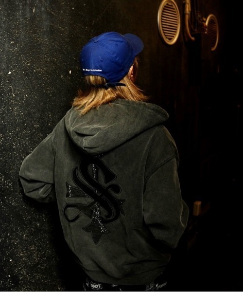 「SUPPLIER」 ジップアップパーカー L ブラック メンズ_画像3