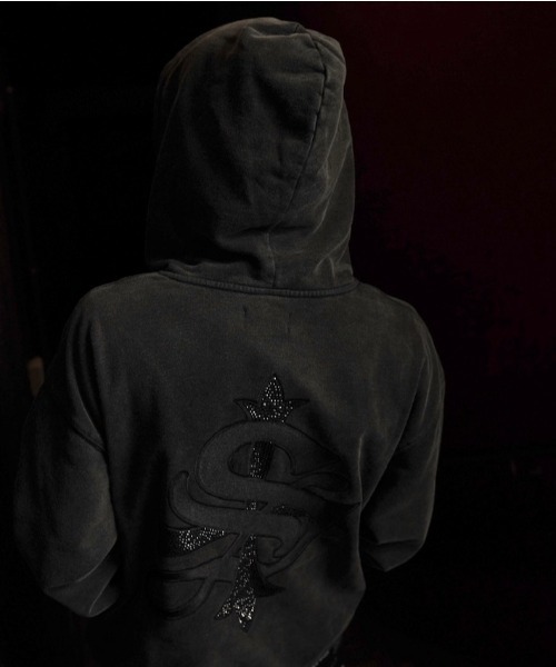 「SUPPLIER」 ジップアップパーカー L ブラック メンズ_画像4