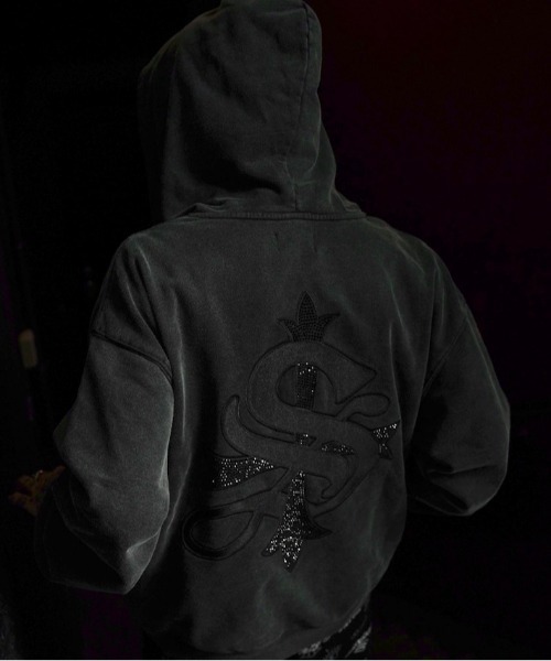 「SUPPLIER」 ジップアップパーカー L ブラック メンズ_画像5