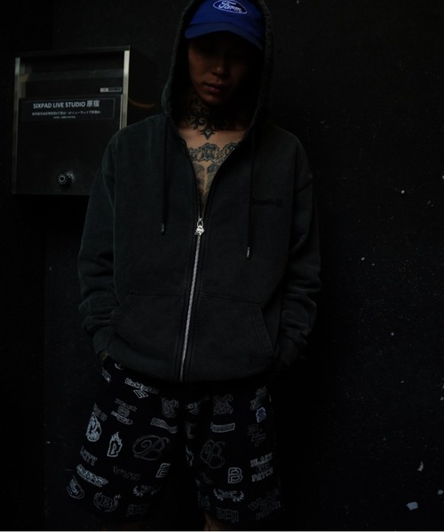 「SUPPLIER」 ジップアップパーカー L ブラック メンズ_画像9