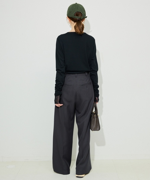 「SLOBE IENA」 長袖カットソー FREE ブラック レディース_画像4