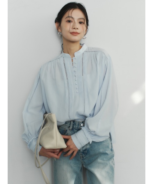 anuans（アニュアンス） ブラウス シャツ ピンタックギャザー