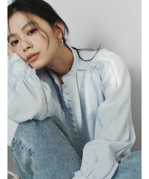 anuans（アニュアンス） ブラウス シャツ ピンタックギャザー