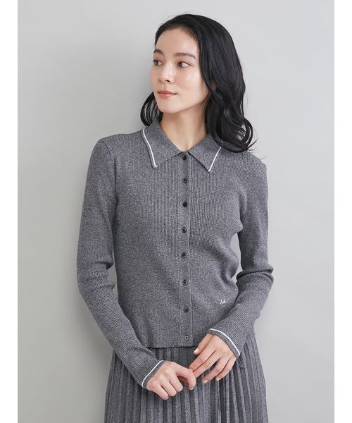 ★24時間限定お値下げ★【新品】Mila owen ポロ衿リブニットプルオーバー Mila Owen - 新品タグ付 ポロ衿リブニットプルオーバー 白 Mila Owenの