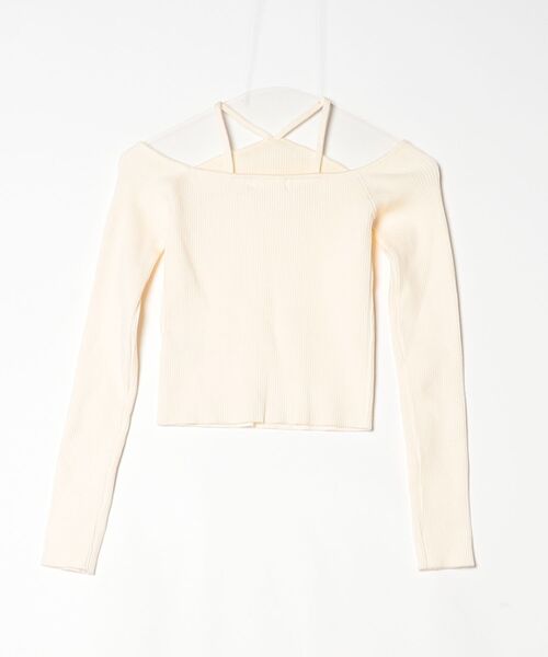 「MODE ROBE」 長袖ニット FREE ベージュ レディース_画像2