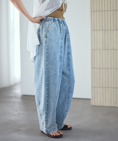 ジーンズ デニム デニムパンツ イージーコクーンデニムパンツ　661665 レディースの画像