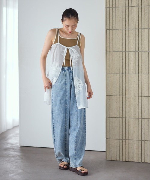 ジーンズ デニム デニムパンツ イージーコクーンデニムパンツ　661665 レディースの画像