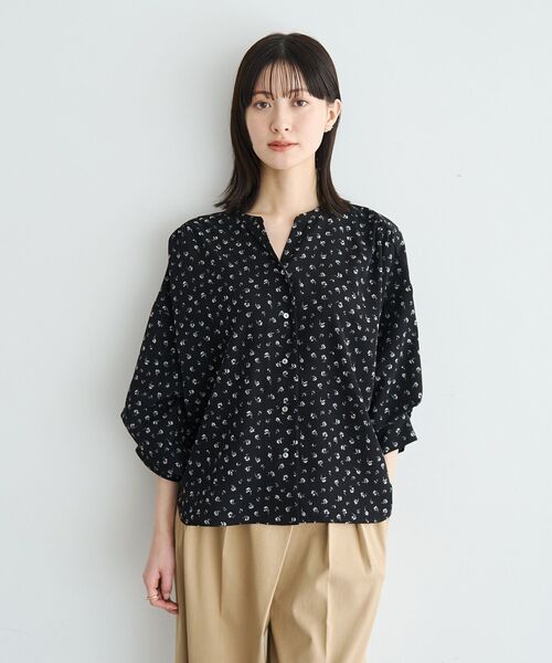 YECCA VECCA（イェッカヴェッカ） ブラウス シャツ 2wayボリューム袖花 