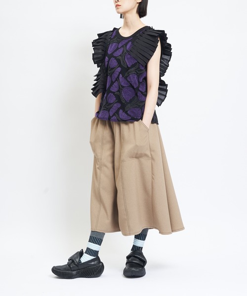 ワイドパンツ パンツ トロフレアパンツ レディース メンズの画像