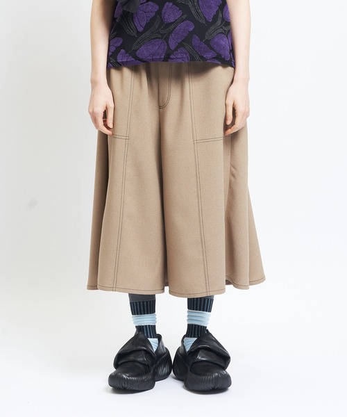 ワイドパンツ パンツ トロフレアパンツ レディース メンズの画像