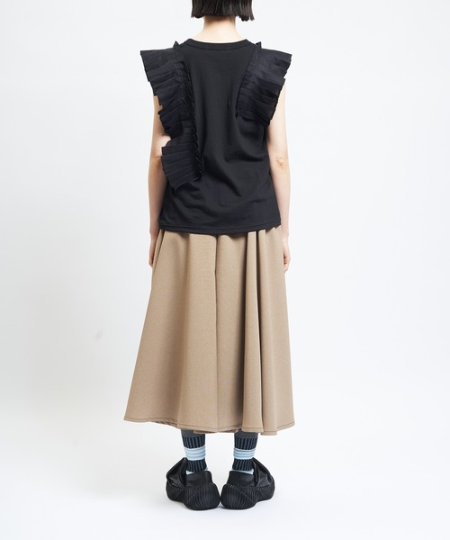 ワイドパンツ パンツ トロフレアパンツ レディース メンズの画像