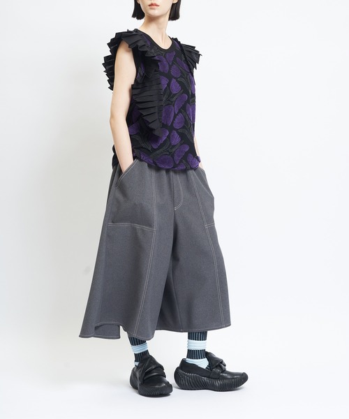 ワイドパンツ パンツ トロフレアパンツ レディース メンズの画像