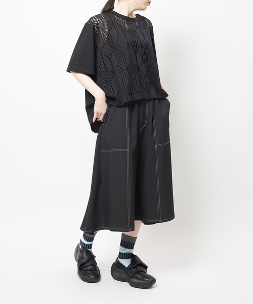 ワイドパンツ パンツ トロフレアパンツ レディース メンズの画像