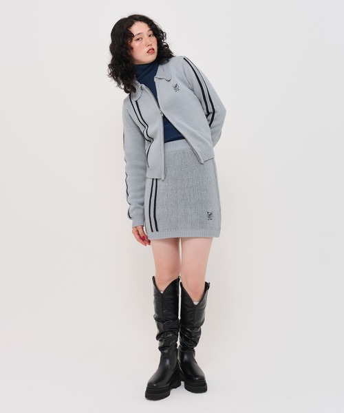 「TINA:JOJUN」 ニットスカート M チャコール レディース_画像4