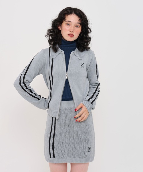 「TINA:JOJUN」 ニットスカート M チャコール レディース_画像6