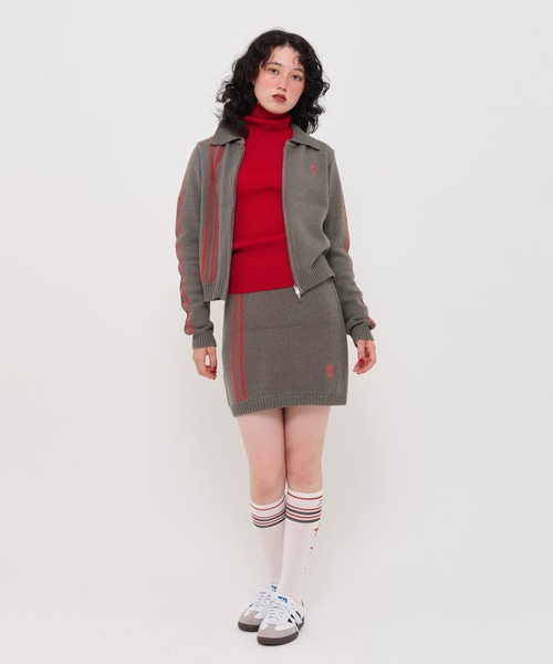 「TINA:JOJUN」 ニットスカート M チャコール レディース_画像7