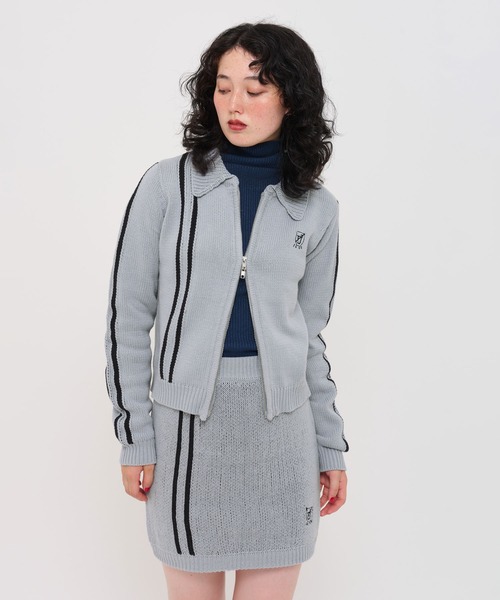 「TINA:JOJUN」 ニットスカート M チャコール レディース_画像8