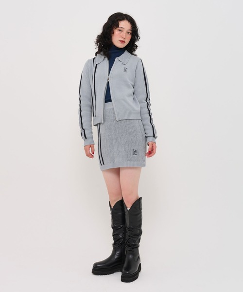 「TINA:JOJUN」 ニットスカート M チャコール レディース_画像9