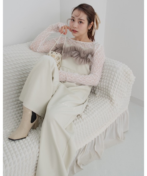 「JUMELLE」 オールインワン MEDIUM チャコール レディース_画像3