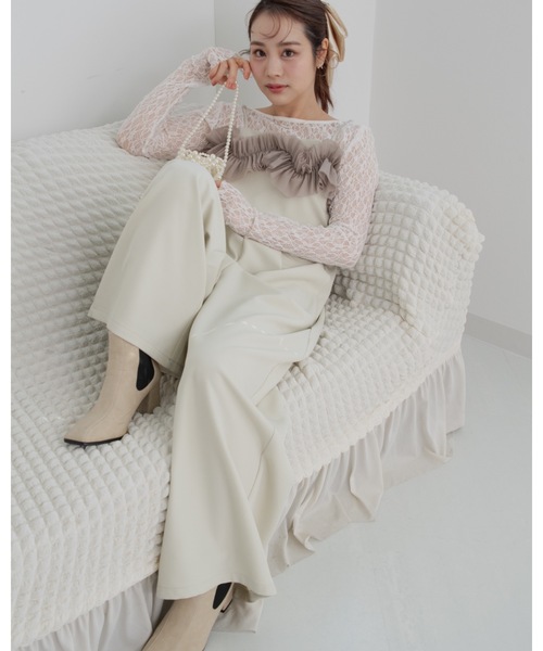 「JUMELLE」 オールインワン MEDIUM チャコール レディース_画像5