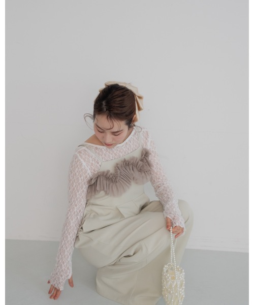 「JUMELLE」 オールインワン MEDIUM チャコール レディース_画像6