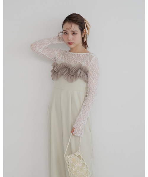 「JUMELLE」 オールインワン MEDIUM チャコール レディース_画像7