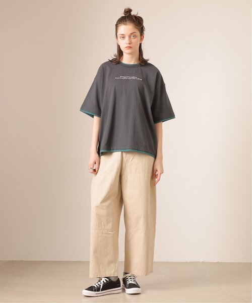 「DOUBLE NAME」 半袖Tシャツ FREE ブラック レディース_画像3