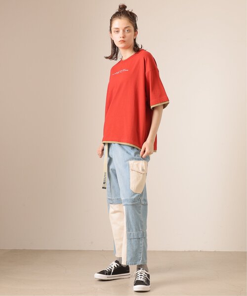 「DOUBLE NAME」 半袖Tシャツ FREE ブラック レディース_画像7