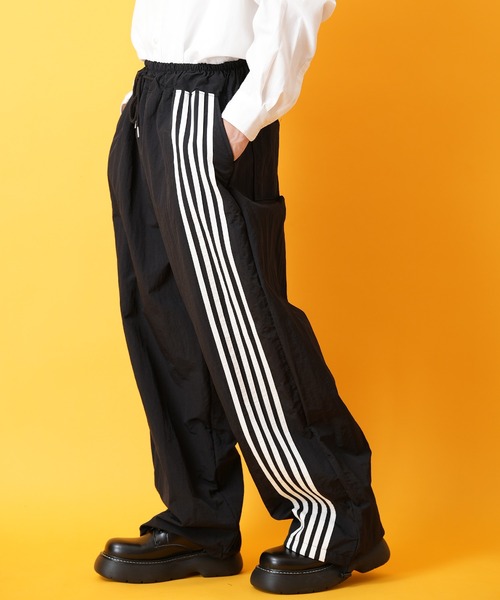 「ankoROCK」 「addup」イージーパンツ ONESIZE ブラック×ホワイト メンズの画像