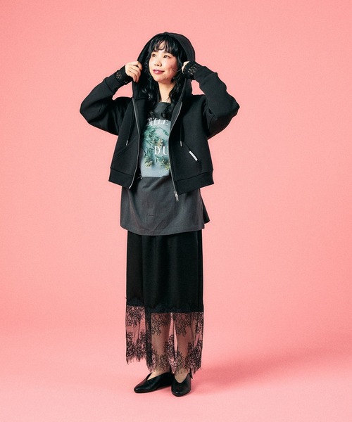 LEPSIM（レプシィム） tシャツ 袖レースレイヤード長袖T 645485