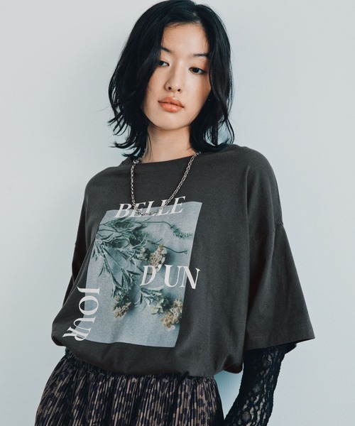 LEPSIM（レプシィム） tシャツ 袖レースレイヤード長袖T 645485