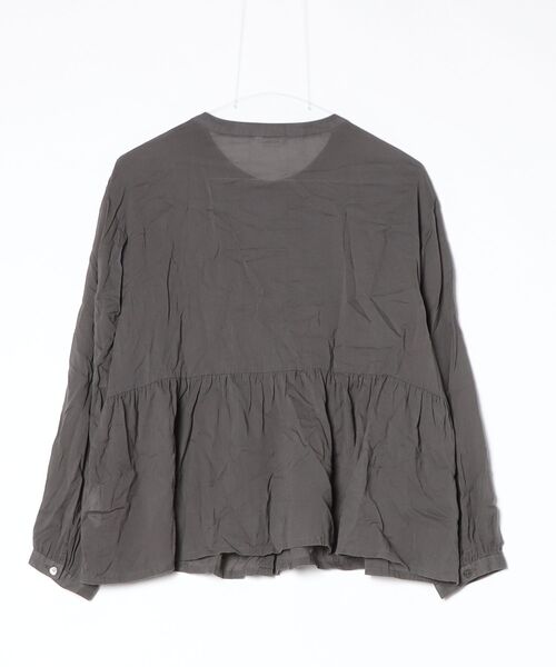 「haupia」 長袖ブラウス MEDIUM チャコールグレー レディース_画像2