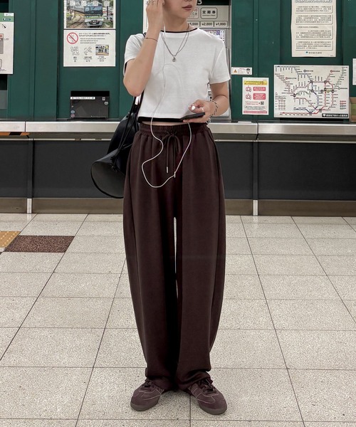 「feepur」 イージーパンツ SMALL ブラウン レディース_画像9